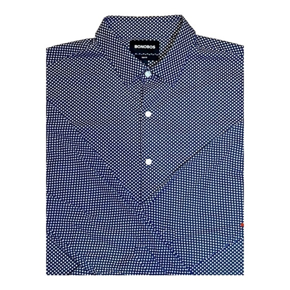Bonobos Navy Blue Casual Button Down Shirt - Picture 1 of 3
